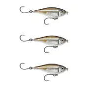 3x Rapala 8cm X Rap Twitchin' Mullet Slow Sink Glidebait Fish Lures - Mangrove
