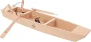 Operitacx 1 Set Unfinished Wooden Boat Figurine with Old Man Miniature Rustic Boat Model Home Decor for Desk Decoration
