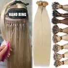 200PCS Nano Ring Tip Hair Extensions Remy Human Hair Micro Beads THICK Full Head