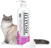 HYPONIC Hypoallergenic Premium Shampoo for All Cats - Fragrance Free Cat Shampoo for Dry Skin, Dandruff, Allergy Unscented 10.1 oz