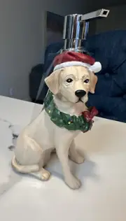 Christmas Santa Labrador Dog Bathroom Soap Lotion Dispenser NEW