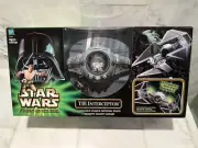 2001 Star Wars TIE INTERCEPTOR includes UNIQUE IMPERIAL PILOT (Sealed/MINT )
