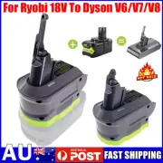 For Ryobi 18V Lithium Battery Adapter to Dyson V6 V7 V8 Animal Motorhead