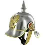 WWI GERMAN PRUSSIAN PICKELHAUBE SOLID BRASS HELMET ACCENTS SPIKE HALLOWEEN GIFT