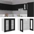 NNEVL Hanging Glass Cabinet Black 60x31x60 cm Chipboard