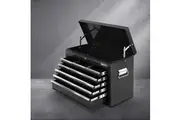 Giantz 9 Drawer Tool Box Cabinet Chest Toolbox Storage Garage Organiser Black