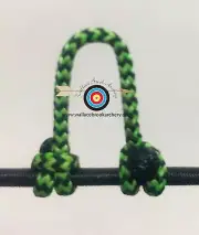 1 Pack- Speckled Flo Green/Black Archery Release Bow String D Loop, BCY #24