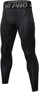 [LNJLVI] Men Leggings Sports Compression Running Tights Quick Dry Base Layer Bottom Training Pants