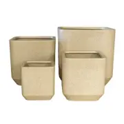 SA NEW Modstone Grayson Square Plant Pot Large Fawn