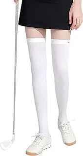 [Generic] Daseeme 1 Pair Leg Sleeves Women ICY Leg Socks Sun Guard Cool Golfing Stockings
