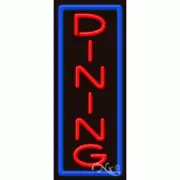 BRAND NEW "DINING" 32x13 VERTICAL BORDER REAL NEON SIGN W/CUSTOM OPTIONS 11539