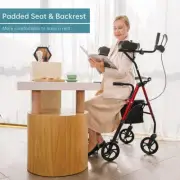 2025 NEW Deluxe OEM ELENKER Folding Upright Rollator Walker Medical Aid 4 Wheel