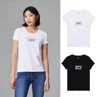 【Lee 官方旗艦】女裝 短袖T恤 / 閃色小LOGO 共2色 標準版型(LB302059K11 / LB302059K14)