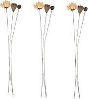 3 Sets Dried Lotus Flower Arrangement Rustic Decor for Weddings Home and Office No Maintenance Required Beautiful Aesthetic Dried Flowers for Vase Display