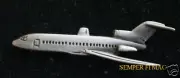 BOEING 727 PEWTER AIRPLANE LAPEL HAT TIE PIN UP PILOT PILOT CREW MADE IN US