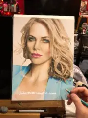 Charlize Theron Colored Pencil Drawing 9” x 12” Fast Furious Mad Max Atomic