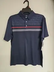 Ben Hogan Performance Polo Shirt Mens SZ S Blue Peacoat Stretch Wicking UPF 50