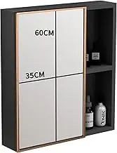 Medicine cabinet mirror cabinet simple bathroom space aluminum bathroom mirror cabinet wall-mounted toilet storage cabinet toilet storage mirror box hanging mirror