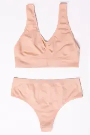 Pink Seamless Lingerie Set
