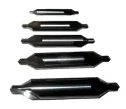 5 Pc USA Made #4 to #8 x60 Deg Plain Carbide Combined Drill & Countersinks Set