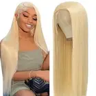 613 13x6 Lace Front Wig Human Hair Pre Plucked 613 HD Lace Frontal Wig 13x6 2...