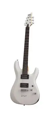 Schecter 432 C-6 Deluxe Solid-Body Electric Guitar, Satin White SWHT