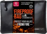 Fireproof Money Bag for Cash (10" x 13") – Waterproof Document Holder with...