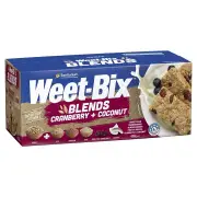 Weet-Bix Blends Cranberry & Coconut Breakfast Cereal 450g