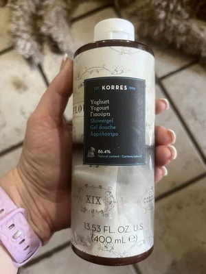 KORRES Shower Gel Body Wash YOGHURT Large 13.53 oz New.