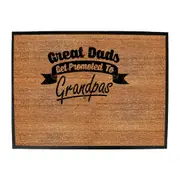 Great Dads Get Promoted - Funny Novelty Doormat Man Cave Floor mat