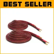 Premium 14 Gauge Speaker Wire - Soldered Connections with Color-Coded Connectors