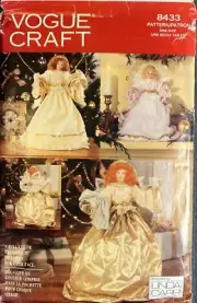 Vintage Vogue Crafts 8433 Christmas Doll Angels Sewing Pattern & Transfers Uncut