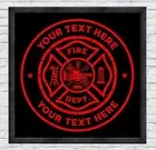 Custom Firefighter LED Sign – Personalized Fire Dept. Maltese Cross Light-Up