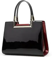 [XingChen] Shiny Patent Leather Handbags Glossy Shoulder Bags Fashion Satchel Purses Party Totes Top Handle Bags for Women