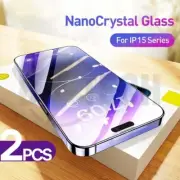 2x 100D Ceramic Nano Glass HD Screen Protector For iPhone 15 14 13 Pro Max Plus