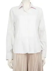 White Button Up Long Sleeve Shirt