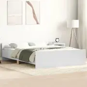 vidaXL Bed Frame without Mattress White 150x200 cm