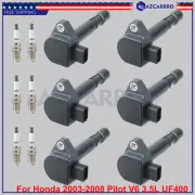 Set of 6 Ignition Coil & Spark Plug New For Honda 2003-2008 Pilot V6 3.5L UF400 (for: Honda)