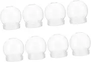 8pcs Transparent Bottle Liquid Garland Create Your Own Snow Globe Goblin Snowflakes Snow Globes for Christmas Globes Christmas Scene Favor Xmas Snow Globe Ice The Pet