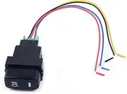 AMGHCGTEEW 18cm 5Pin Black LED Fog Light ON-Off Push Button Switch Fit for Mitsubishi Eclipse Galant Lancer L200 2008 2009 2010 2011