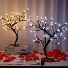 Christmas Xmas Cherry Blossom Bonsai Tree Light Decorative LED Tree Light DIY v