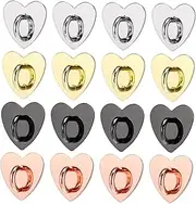 TEHAUX 20Pcs Heart Shape Self Adhesive Mobile Phone Buckles DIY Decoration Patches for Phone Cases Creative and Durable Accessories for Personalization and Crafting