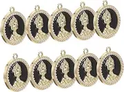[GRADENEVE] Metal Jewelry Charms Necklace Bracelet Making Kit Small Beauty Face Charms