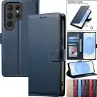 For Samsung S25 S24 S23 S22 S21 Plus Ultra S10 Case Leather Wallet Flip Cover AU
