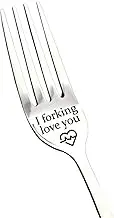 Valentines Gifts for Him, Gifts for Boyfriend Anniversary Valentines Gifts I Forking Love You Dinner Forks, Inspirational Funny Engraved Forks, Stainless Steel Table Forks