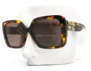 Miu Miu SMU 10Y VAU-06B Sunglasses Honey Brown Crystal Havana w/Gold Logo w/case