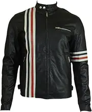 AR Genuine Leather Black Biker Jacket | Leather Jacket Men | Motorcycle Jacket | Jackets for Men