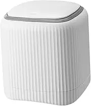 STARTIST Garbage Bin Countertop Wastebasket Small Recycle Bin Multipurpose 13.5x13.5x14.5cm for Dressing Table, White