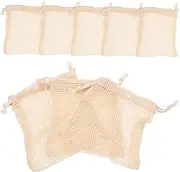 OSOLADY 3sets Cotton Soap Mesh Bags Exfoliating Face Cleaning Net Easy Wash 8pcs*3