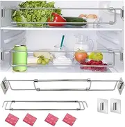 Ygapuzi 2 Pack Secure Adjustable RV Fridge Bars 12.5-22.3 Inches Refrigerator Small Tension Rods, Prevents Spills&Mess During Travel for Essential Accessories Inside RVs and Camper